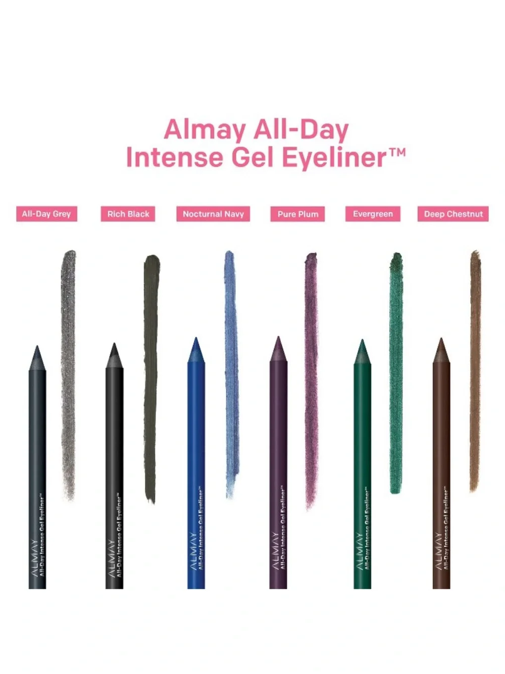 Almay All-Day Intense Waterproof Gel Eyeliner - All-day Gray, NEW